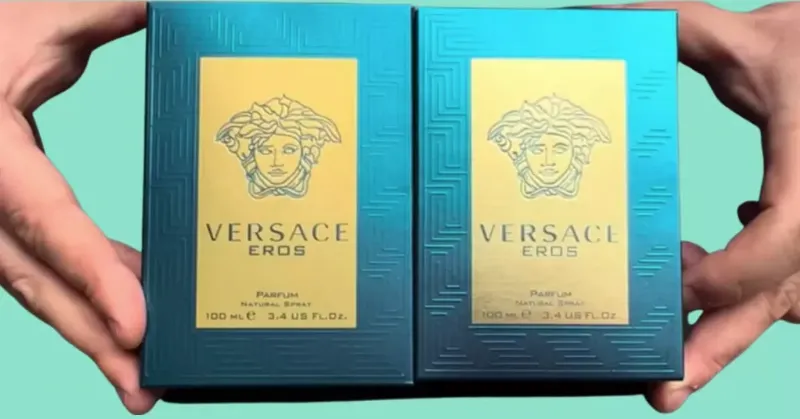 Hình ảnh so sánh chi tiết các điểm trên chai và hộp Bleu de Chanel thật và giả